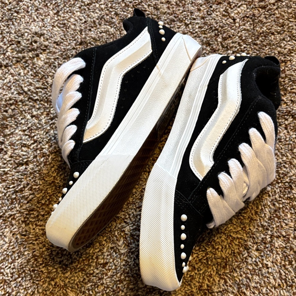 Vans Knu Skool Sneakers with Pearl Studs - Picture 2 of 5